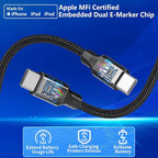 [Apple MFi Certified] iPhone 17 Car Charger, Rombica 6-Port 120W USB-C&USB-A Power Cigarette Lighter PD/QC Multiport Fast Car Charger + Type-C Braided Cord for iPhone 17 Pro/16/15/Galaxy S26/S25/Pixel