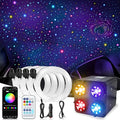 2000PCS 32W Meteor Starlight Headliner Kit,4 Light Colors Twinkle Fiber Optic Star Ceiling Lights,0.03in*13.1ft/4m, App/Remote Control Rgbw Shooting Star Headliner Kit Car Roof Home Ceiling