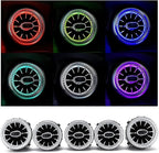 Aramox Air Vent, 5pcs 64 Color Front LED Turbine Air Vent Ambient Light Kit Replacement for ?Benz C GLC?Class W205 2019?2021