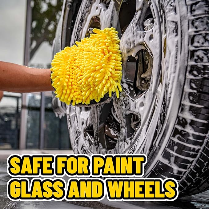 Chemical Guys Three-Way Premium Microfiber Wash Mitt 2 Pack – Ultra Plush Scratch-Free Wash Mitts for Cars, Trucks, Motorcycles & RVs – Safe for Paint, Chrome & Glass