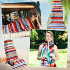 Hahafelt Car Seat Towel Covers Christmas Car Accessories Gifts Athletic Running Towel Performance Microfiber Post Workout Sweat Washable Cover Non Slip for Seat Outdoor Sport(Tribal)
