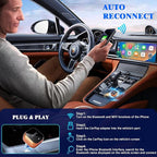 Wireless CarPlay Adapter 2026 Upgrade, 2-in-1 CarPlay Wireless Adapter for Apple iPhone & Android Auto, Mini Plug & Play Dongle Converts Wired to Wireless CarPlay, USB & Type-C（CP888）