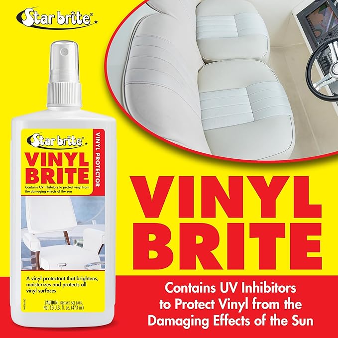 STAR BRITE Vinyl Brite Marine Grade Protectant Spray - Brighten, Moisturize & Protect Vinyl, Rubber, Fiberglass, Plastic & More