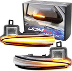 iJDMTOY Clear Lens Dynamic Sequential Blink/Flow Full LED Side Mirror Turn Signal Light Assembly Kit Compatible with Toyota 2016-2023 Tacoma, 2019-2025 RAV4, 2020-up Highlander, etc