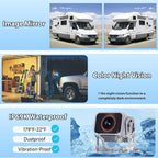 4-Wired Backup Camera System, 10" HD 1080P DVR Quad Split IPS Monitor with 4 Side & Rear View Cameras, Vibration-Proof IP69K Waterproof Night Vision for Truck/RV/Tractor/Bus/Trailer/Heavy Equipment