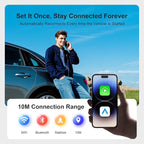 Wireless CarPlay 8 Core Auto Multimedia Video Box, 4G Cellular 4GB+64GB, Built-in Android 13 Navigation Support SIM&TF Card Bluetooth 5.5, Fits Car with OEM Wired CarPlay/Android Auto