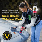 VPD Graphene Ceramic Kit & Detailer Kit - Ultimate Car Detailing Set with Graphene Ceramic Shield, Quick Detailer Waterless Wash, Edgeless Microfiber Towels & Microfiber Sponge Applicator