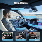 2026 Upgraded Wireless CarPlay Adapter for Apple iPhone, Plug and Play, Fast Auto-Connect, Realtek 8730E Chip Stable & No Latency, Wired to Wireless Adapter with USB-A/Type-C Port Gray-CT (CT106)