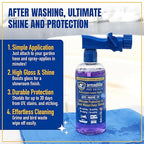 Professional Ceramic Sealer – Ultimate Protection & Just Waxed Deep Shine – Spray-On Hydrophobic Ceramic Coating for Cars, Boats & RVs (12 oz Hose-End Sprayer)