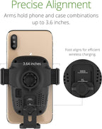 iOttie Auto Sense Qi Wireless Car Charger – Automatic Clamping Wireless Charging CD Slot & Air Vent Phone Mount Combo for iPhone, Samsung Galaxy, Google Pixel, Huawei, LG, and Other Smartphones