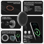 Tackform Link Vent Mount Magnetic Wireless Charging Phone Holder - Compatible with MagSafe, 2015-2020 Ford F-150, 2017-2021 Super Duty, 2018-2021 Expedition | Billet Aluminum Bracket | Short Reach
