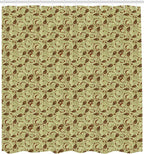 Ambesonne Paisley Shower Curtain, Modern Design of Classic Eastern Leafy Motif and Swirly Branches Art Oriental, Cloth Fabric Bathroom Decor Set with Hooks, 69" W x 70" L, Pale Green Brown