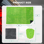 BRUSH FAMILY 3 Pack Car Microfiber Towels with Car Wash Mitt, 1200 GSM 35”x24”& 16"x16" Microfiber Car Drying Towels Ultra-Absorbent, Streak Free, Premium Double Twisted-Loop Cleaning Cloth