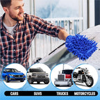Ultra Plush Microfiber Car Wash Mitt - Scratch-Free, Lint-Free, Extra Absorbent, Machine Washable - Detailing Chenille Cleaning Mitt Perfect for Cars, Trucks, Motorcycles, and Household Surfaces