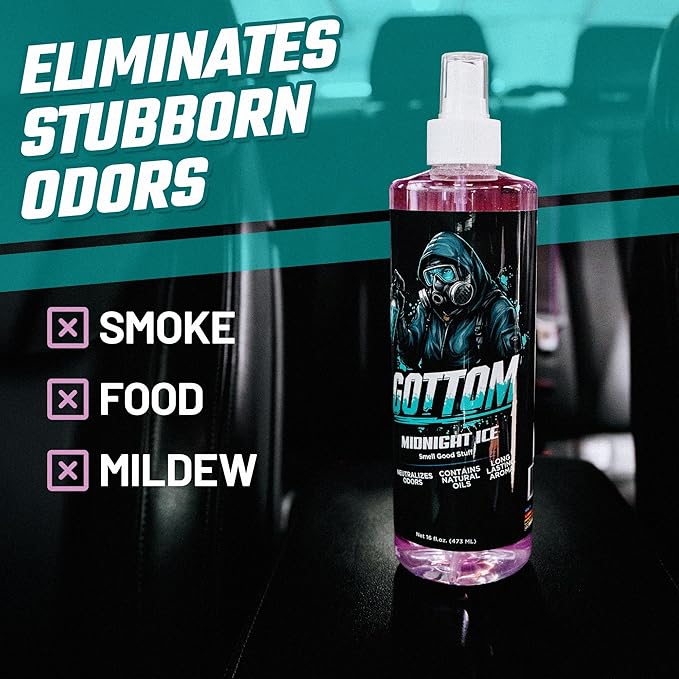 Gottom Air Freshener Spray - Long Lasting Odor Eliminator - 16 oz (Midnight Ice) - Car Scent, Auto Odor Remover, Fresh Fragrance, Air Freshener for Trucks, SUVs, RVs & more