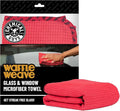 Chemical Guys Waffle Weave Glass & Window Microfiber Towel - Red 24 x16 Inch Scratch-Free Detailing Cloth for Cars, Trucks, SUVs & Home, Streak-Free Cleaning for Glass, Mirrors & Windows