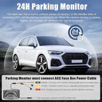 Front 4K + Rear 1080P Dash Cam for Audi 2019 2020 2021 2022 2023 2024 2025 2026 A4 A6 Allroad A3 A5 Q5 S4 S6 Q7 A8 S8 TT A7 S5 Q3 S3 S7 RS3 RS5 RS6 e-tron (Model A), OEM Look, WiFi & APP, 128GB Card