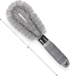 Chenille Microfiber Wash Mitt - Blue Thick and Absorbent Scratch Free Car Wash Mitt - Complete with Wheel Brush