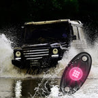 Macarrie 12 Pods Rock LED Lights for Car SUV Underglow Lights Waterproof Neon Trail Rig Lamp Lighting for Truck Motorcycle Boat ATV UTV and More(Pink)
