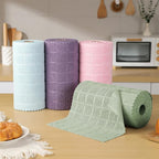 Ferdilan 80 Pack Microfiber Cleaning Cloth Roll,Lint Free Rags Paper Towels & Tear Away Reusable Towels,Washable Shop Rags,Wash Cloths Dish Rags(12" x 12") for Car Kitchen Window Garage-Green