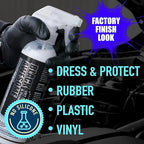 Nanoskin BLACK AWESOME Silicone-Free VRT Dressing Protectant 55 Gallons – Adjustable Like-New Finish to Vinyl, Rubber, Tire, Trim, Plastic, Interior & More | Safe for Cars, Trucks, Motorcycles, RVs