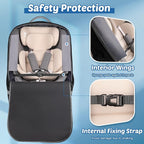 Padded Car Seat Travel Bag For Airplane: Backpack Car Seat Cover for Air Travel, Carseat Bag With Shoulder Strap for Infant Car Seats, Boosters & Carriers, Flying Accessories For Gate & Baggage Check