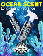 Car Interior Cleaner Spray, Multipurpose Leather Seat Cleaner Upholstery Car Cleaning Kit Auto Dashboard Vinyl Detailing Supplies Kit,Ocean Scent