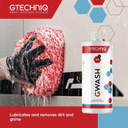 Gtechniq Car Shampoo. Auto W1 GWash Shampoo for Cars. Dirt and Stain Remover Car Cleaning Kit with Pink Grapefruit Fragrance. 100% Biodegradable Foam Cleaner, Wheel Cleaner and Screen Wash - 250ml