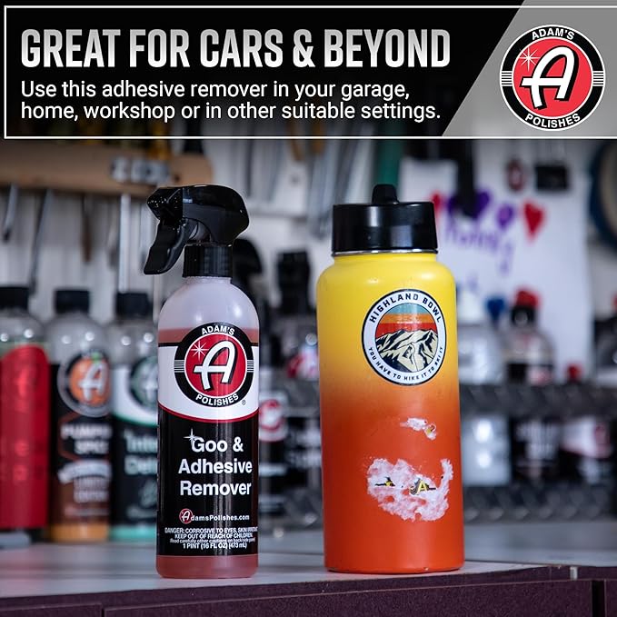 Adam's Polishes Goo & Adhesive Remover - Non-Toxic Goo, Bumper Sticker, Decal, Glue, Tree Sap, Permanent Marker, Crayon, Etc. Cleaner For Outdoor & Indoor Use