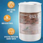 DeckGeneral High Gloss Masonry Sealer 5745 - Heavy Duty Outdoor Concrete Sealer - Multi-Purpose Acrylic-Based Waterproof Coating for Bricks, Mortar, Patio, Stairs, Walls, Pavement Etc. - 55 Gallon
