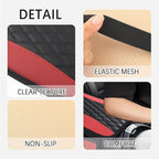 IHOTDER Patchwork Leather Center Console Covers for Cars,Upgraded Arm Rest Cover for Car with Side Storage Pocket for Car Seat Organizer,Middle Console Cover Stylish Car Decoration (Red)