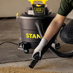 STANLEY Wet/Dry Vacuum SL18191P, 10 Gallon 4 Horsepower 16 FT Clean Range Shop, Ideal for Home/Garage/Laundry Rooms with Attachments, Strong Suction Large Capacity Multiple Accessories