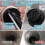 Sealegend 58-Pieces 35-Feet Dryer Vent Cleaner Kit, Dryer Cleaning Tools, Include Omnidirectional Blue Dryer Lint Vacuum Attachment, Dryer Vent Brush, Universal Vacuum & Dryer Adapters