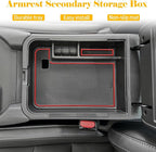 Center Console Organizer Tray Compatible with Nissan Sentra 2020 2021 2022 2023 2024 2025 Accessories, Middle Console Organizer for 2020-2025 Sentra Armrest Storage Box Coin Holder, red trim