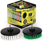 Drill Brush - Kitchen Tools - Grout Cleaner - Large Spin Brush Kit - Clean Stove, Oven Rack, Sink, Tile, Counter, Cabinets, Floors - Glass Cleaner - Upholstery, Leather, Fabric, Vinyl - Carpet Cleaner