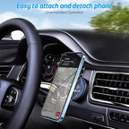 WixGear Universal Flat Stick On (2 Pack) Dashboard Magnetic Car Mount Holder for Cell Phones and Mini Tablets with Fast Swift-Snap Technology - Extra Slim