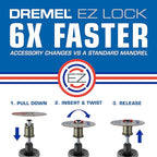 Dremel EZ725 70-Piece All-Purpose Rotary Tool Accessory Set With Storage Kit - EZ-Lock And EZ Drum For Faster Accessory Changes - Perfect for Cutting, Polishing, Cleaning, And Sanding