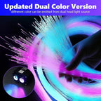 AMKI Dual Color 20W Twinkle Starlight Headliner Kit Mixed 710pcs*13.1ft Cables Fiber Optic Light Sound Activated APP/Remote Control for Car Roof Home Ceiling