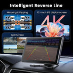 Hodozzy 4 Channel Backup Camera Monitor System, 10.1 Inch 4 Split Reversing Monitor, Night Vision, IP68 Waterproof, BSD, Parking Monitoring, Hard-Wired Backup Camera for Trucks/Bus/Trailer/RV/Pickup