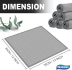 Microfiber Cleaning Cloth Waffle Weave for Dusting Absorbent Towel Quick Drying Dust Rags Household Kitchen, Lint Free Streak Free, 6 Pack,12 x 12 Inches, Grey