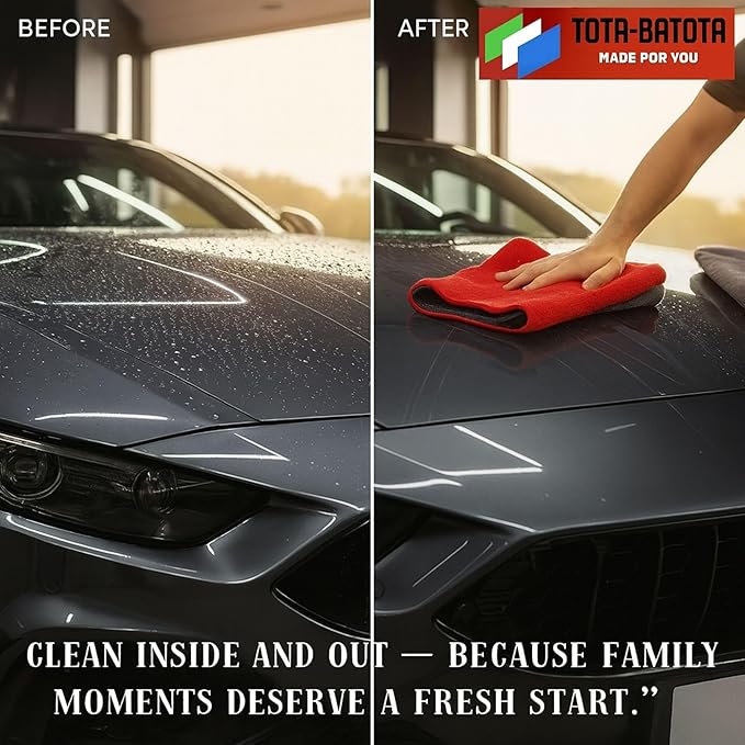 Microfiber Car Towel with Twisting Yarn,1400GSM Ultra Absorbent,16" BY16, Scratch-Free, Machine Washable, Bonus 30x30cm Towel Durable for Him/Her (Red/Gray)