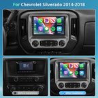 8 Core 6+128G Android Car Radio Stereo for Chevy Silverado/GMC Sierra 2014-2018 Wireless Carplay Android Auto, 10.1'' Touch Screen Head Unit Mirror Link WIFI GPS Bluetooth FM/RDS DSP Backup Camera SWC