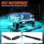 RGB Rock Lights, 16 pods Underglow Neon Lights Kits，APP/RF Remote Control & Music Mode, Waterproof Wireless Multicolor Lamps for Off Road Truck SUV ATV UTV Boat