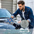 Fake Glitter Cartoon Hat Skull Blue Cool Car Wash Mitts Scratch-Free Wash Mitts For Cars Washing Car Washer Sponge