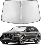 EcoNour Windshield Sunshade Compatible for Audi Q7 2016-2024 2025 2026, Sun Visor for Front Windshield & Window Sun Shade Cover, UV Heat Blocker & Protector, Car Accessories