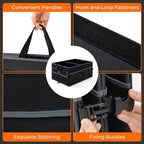 Goplus Collapsible Trunk Organizer, 13 Gallon Foldable Car Storage Organizer with Extenable Compartments, Pockets, Securing Straps, for SUV Van Sedan Truck, 22" x 16" x 10"