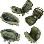 Universal Tactical Seat Back Organizer Vehicle Molle Panel Organizer Storage Bag with 5 Detachable Molle Pouch for All Vehicel Such as Jeep,Truck,SUV, Car, Ford,Chevy etc