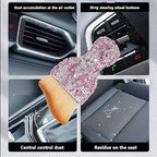 Car Interior Brush Blingbling Car Accessories for Women,2Pack Dust Sweeping Soft Brush with Rhinestone Handle,Detailing Brush Cleaner for Air Conditioner Vents, Computer Keyboard, etc (Pink 2PCS)