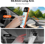 APPS2Car for Magsafe Car Mount, Dual-Axis Adjustable Magnetic Phone Holder for Car with Large 3.15" x 3.15" Adhesive Base, Fit Most Flat & Micro-Curved Dashboard, Compatible for iPhone 12-17 Series