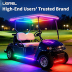 Golf Cart Lights underglow Light kit/Accessories Lighting/Wheel Lights/led Lights underbody/Remote, Music Sync, IP67 Waterproof for EZGO/Yamaha/Club Car (4Pcs)